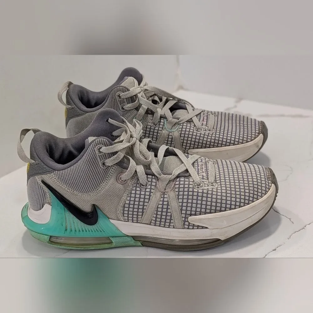 Nike LeBron Witness 7 Low Flat Pewter Mint DM1123-006 Sneakers Men 11.5 High Top